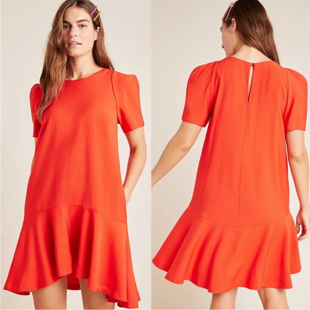 Anthropologie Maeve Rousseau Flounced Mini Dress